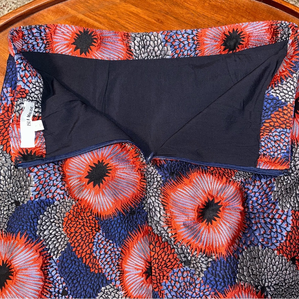 Isla Maude Monello Jacquard Pencil Skirt Women Size S Small Anthropologie - Picture 8 of 9